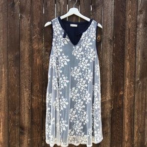 Altar’d State navy & lace shift dress